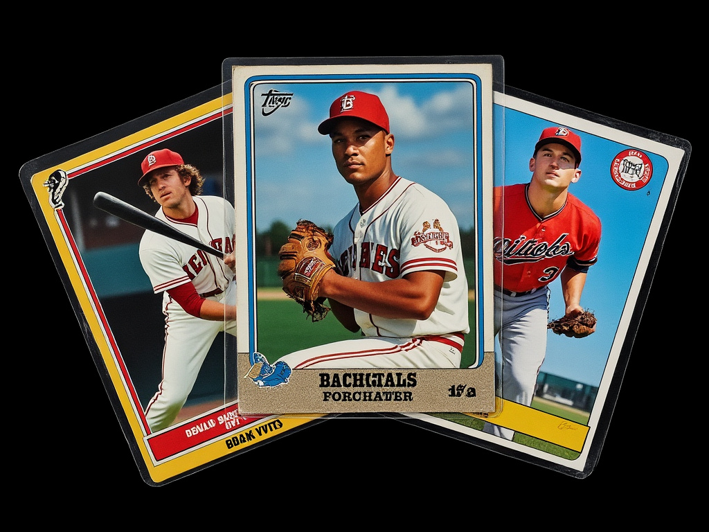 Three AI generated baseball cards